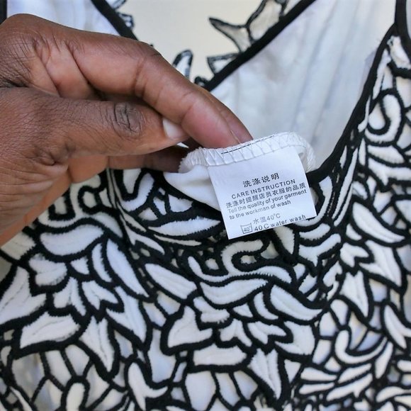 Yu Lin Xuan BnW Floral Lace High Low Dress size L - Picture 15 of 15